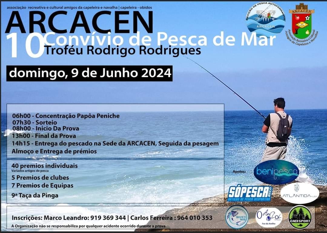 10º Convívio de Pesca de Mar "Troféu Rodrigo Rodrigues"